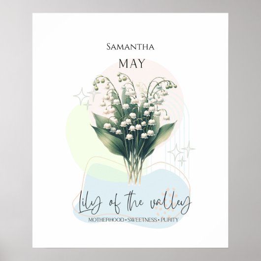 ワイフ・オブ・ザ・ヴァレー　五月の誕生花 ポスター (正面)