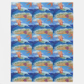 ワイプアウトがんエンジェルカスタムアートフリースブランケット フリースブランケット (正面)