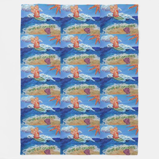 ワイプアウトがんエンジェルカスタムアートフリースブランケット フリースブランケット (正面)