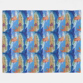 ワイプアウトがんエンジェルカスタムアートフリースブランケット フリースブランケット (正面(横))