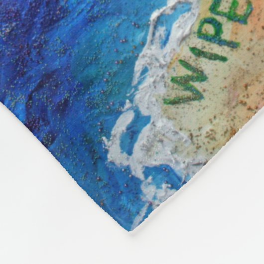 ワイプアウトがんエンジェルカスタムアートフリースブランケット フリースブランケット (角)