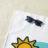 ワイプアウトモアイチビ（小さくかわいく書いた感じ）サーフフェイル ビーチタオル (インサイチュ)