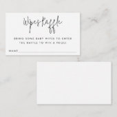 ワイプラッフルチケットベビーシャワー挿入カード エンクロージャーカード (正面/裏面)