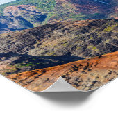 ワイプー秋ズインWaimea Canyon, Kauai, Hawaii ポスター (角)