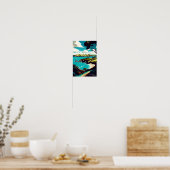 ワイヘキアイランドニュージーランドトラベルアートヴィンテージ ポスター (キッチン)