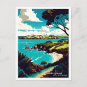 ワイヘキアイランドニュージーランドヴィンテージ旅行 ポストカード (正面)