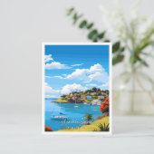 ワイヘキアイランドニュージーランドヴィンテージ旅行 ポストカード (スタンド正面)