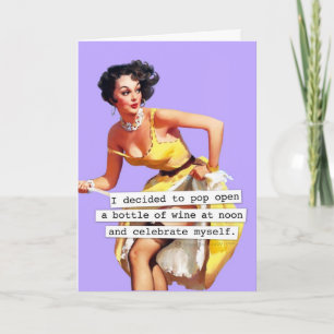 ワイポップ・アートのン誕生日のボトルを開く カード