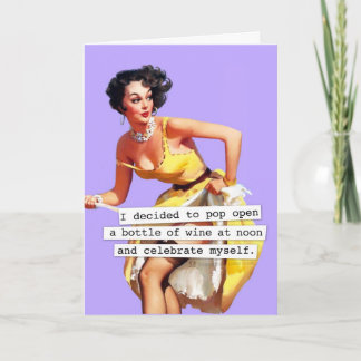 ワイポップ・アートのン誕生日のボトルを開く カード