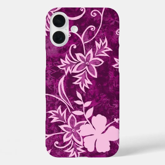 ワイマナロハワイアンハイビスカスろうけつ染めピンク Case-Mate iPhoneケース (裏面)