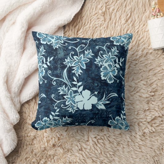 ワイマナロハワイアンハイビスカススクエアピローズ クッション (ブランケット)