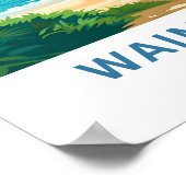 ワイマナロハワイ旅行プリント ポスター (角)