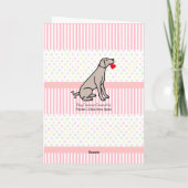 ワイマラナーとハート サンキューカード (裏面)