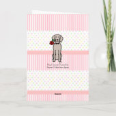 ワイマラナーとバラ サンキューカード (裏面)