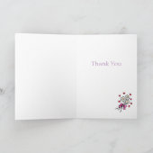 ワイマラナーとバラ サンキューカード (内部)