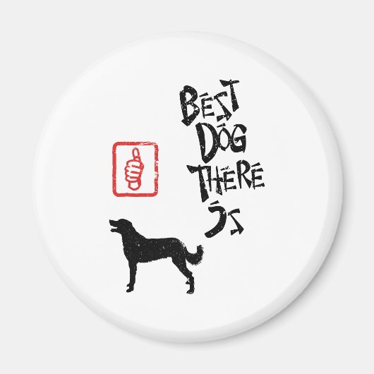 ワイマラナーのロングコート マグネット (正面)