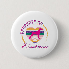 ワイマラナーの財産 缶バッジ