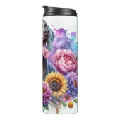 ワイマラナーカラフル開花 タンブラー (回転右)