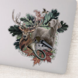 ワイマラナーグレー幽霊 シール