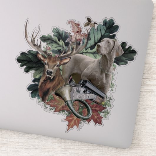 ワイマラナーグレー幽霊 シール (詳細)