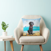 ワイマラナードッグオンビーチ クッション (椅子)