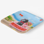 ワイマラナードッグバレンタインデートラックハート ペーパープレート (傾斜あり)