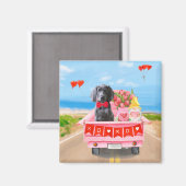 ワイマラナードッグバレンタインデートラックハート マグネット (正面/裏面)