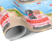 ワイマラナードッグバレンタインデートラックハート ラッピングペーパー (ロールコーナー)