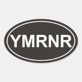 ワイマラナーネーション: YMRNRユーロスタイル 楕円形シール (正面)