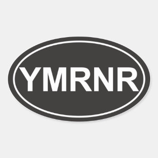 ワイマラナーネーション: YMRNRユーロスタイル 楕円形シール