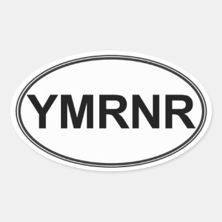 ワイマラナーネーション： YMRNRユーロスタイル 楕円形シール