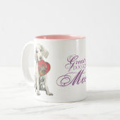 ワイマラナーハートマム ツートーンマグカップ (正面左)