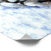 ワイマラナーパピズドッグポートレート ポスター (角)