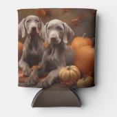 ワイマラナーパピー秋デライトカボチャ 缶クーラー (正面)