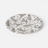 ワイマラナーボーンズアンドポーズ紙プレート ペーパープレート (アングル)