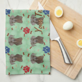 ワイマラナーポートレート キッチンタオル (四つ折り)