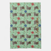 ワイマラナーポートレート キッチンタオル (縦)