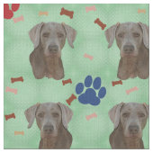 ワイマラナーポートレート ファブリック (クローズアップ)