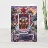 ワイマラナー犬のバレンタインデー カード (正面)