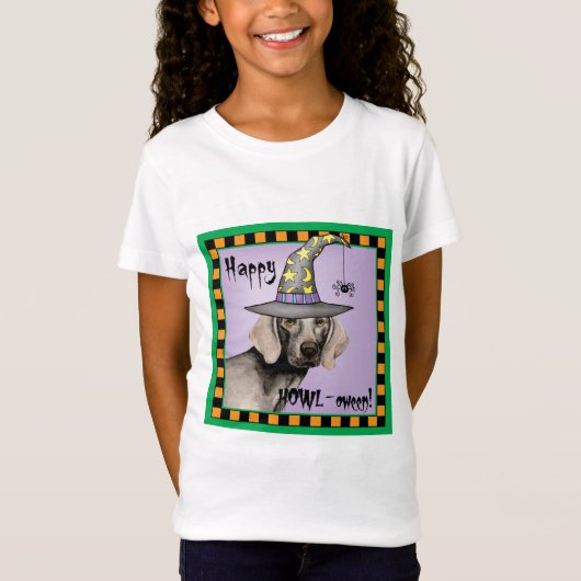 ワイマラナー魔女 Tシャツ (正面)