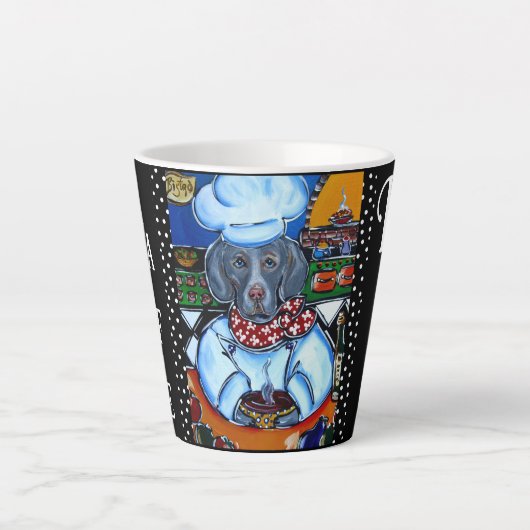 ワイマラナー カフェラテマグ (正面)