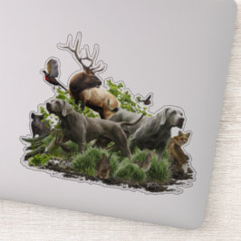 ワイマラナー「グレー幽霊」 シール