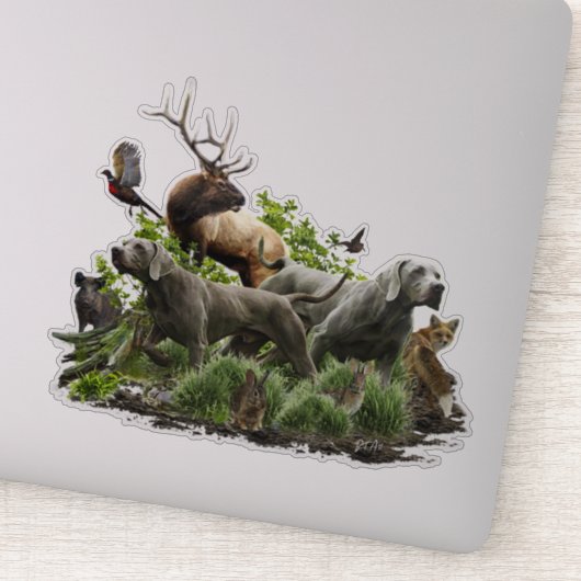 ワイマラナー「グレー幽霊」 シール (詳細)