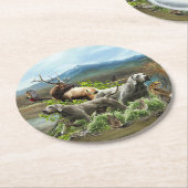 ワイマラナー「グレー幽霊」 ラウンドペーパーコースター (アングル)