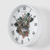 ワイマラナー「グレー幽霊」 壁時計 (傾斜)