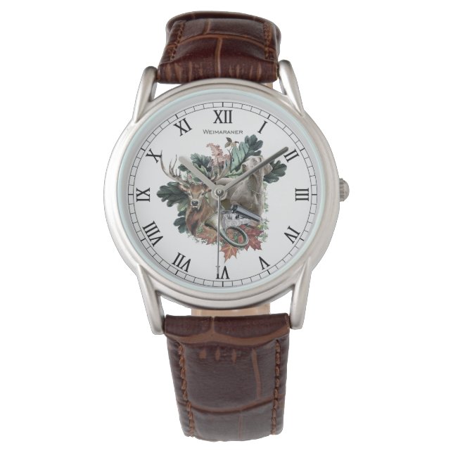 ワイマラナー「グレー幽霊」 腕時計 (正面)