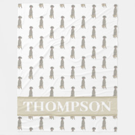 ワイマラナー フリースブランケット