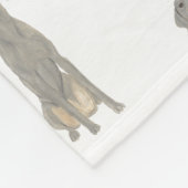 ワイマラナー フリースブランケット (角)