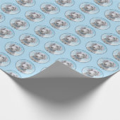 ワイマラネ絵画ルさん-かわいいオリジナルのドッグアート ラッピングペーパー (角)