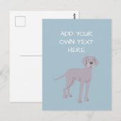 ワイマラパーソナライズされたナー犬名はがき ポストカード (正面/裏面)